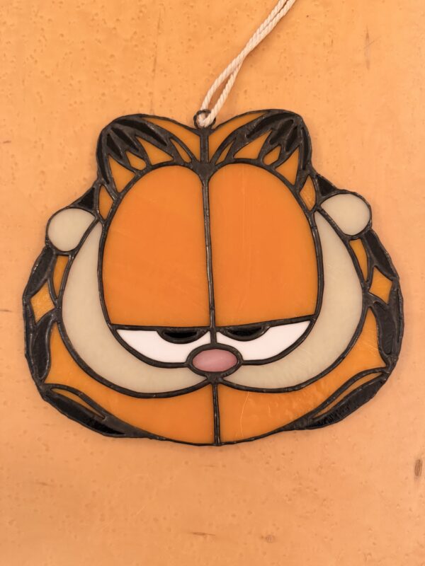 Stained Glass Garfield Sun Catcher