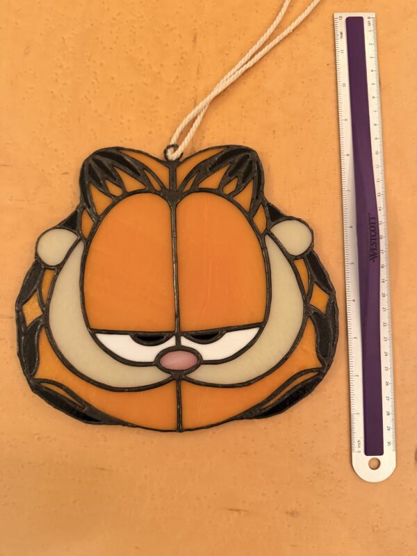 Stained Glass Garfield Sun Catcher