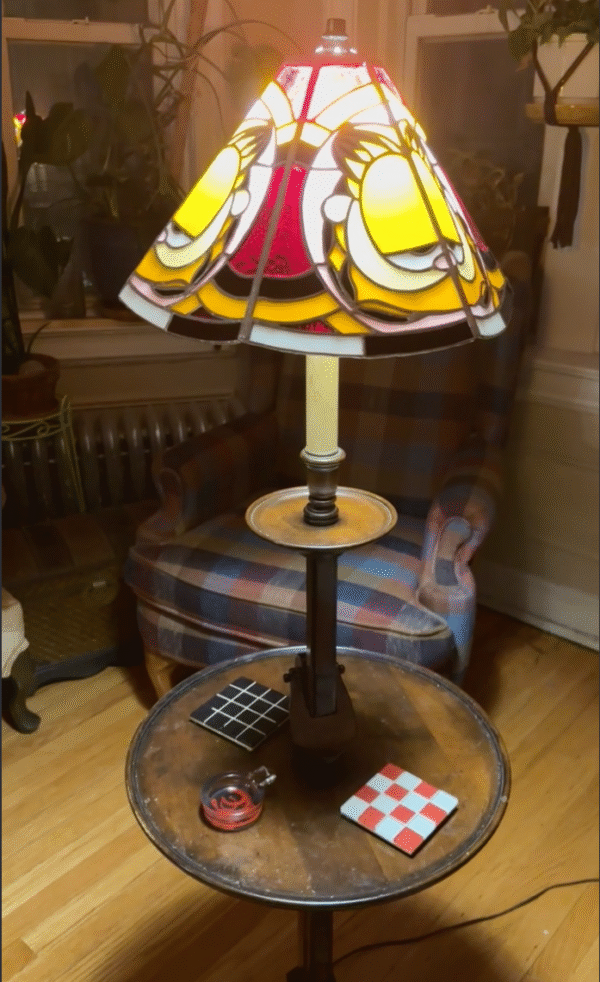 Stained Glass Garfield Lamp