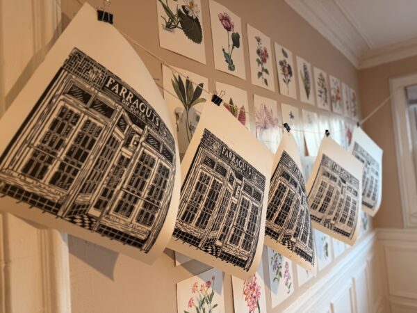 Farraguts Linocut Print