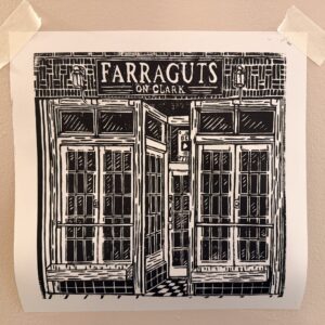 Farraguts Linocut Print