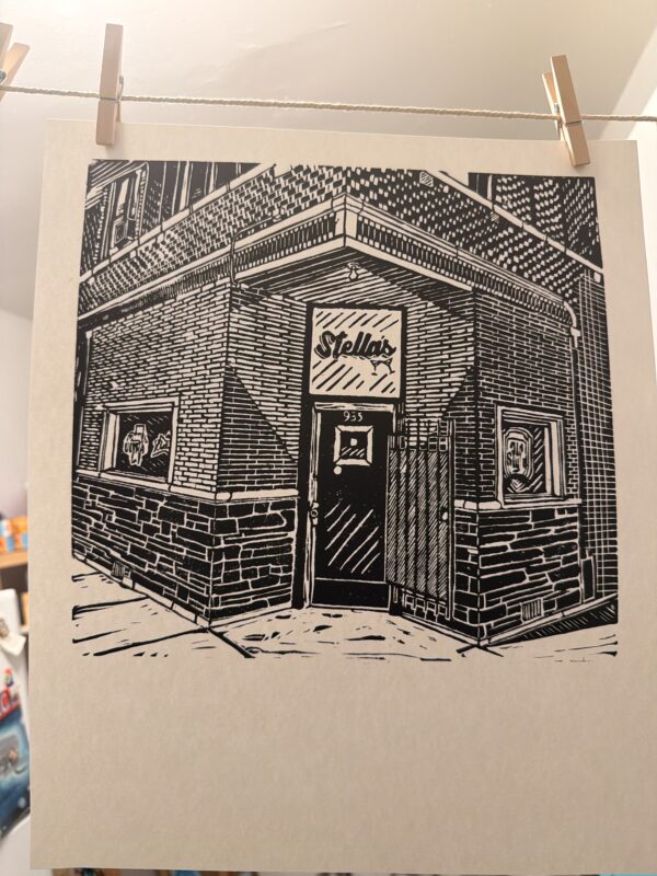 Stella’s Linocut Print