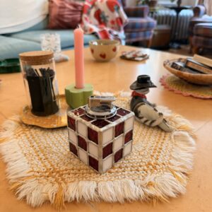 Stained Glass Lighter - Red and White