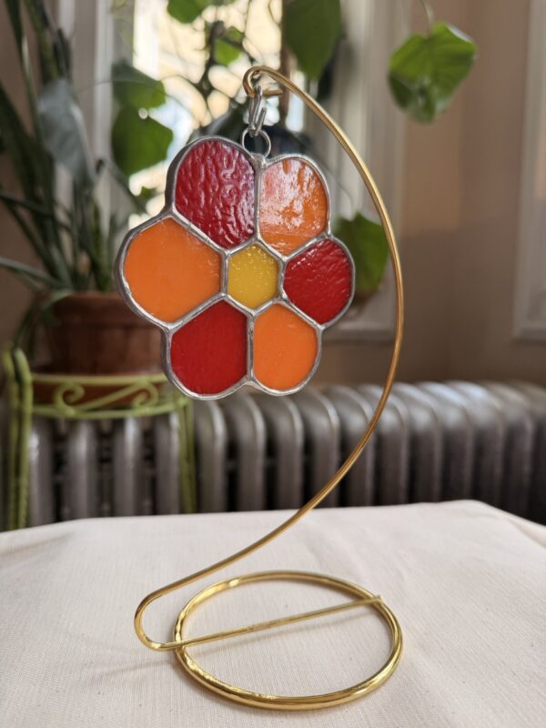 Flower Suncatcher - Red/Orange