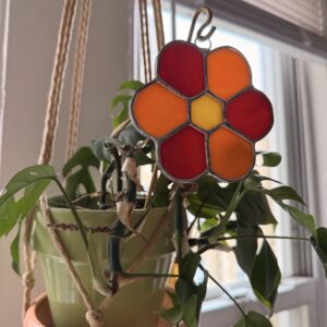 Flower Suncatcher - Red/Orange