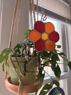 Flower Suncatcher - Red/Orange