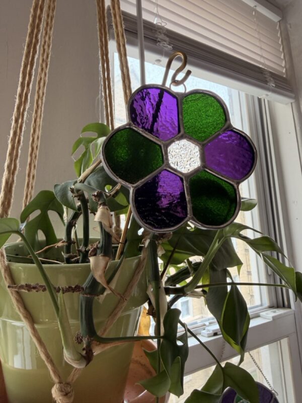 Flower Suncatcher - Purple/Green