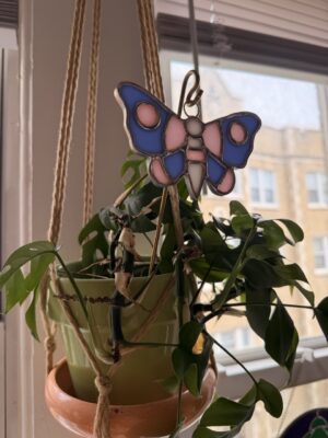 Butterfly Suncatcher - Pink/Blue